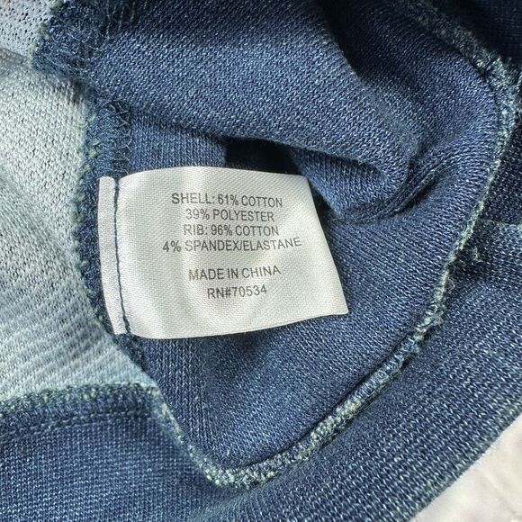 Orvis Cowl Neck Blue Stretch Military Pullover Sweater Mens Large - Picture 5 of 9